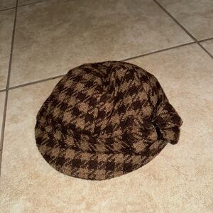 Elegant Vintage OG Brown Tan Bow Hat